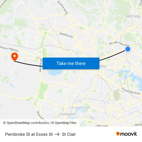 Pembroke St at Essex St to St Clair map