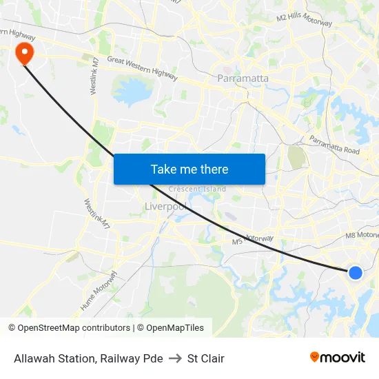 Allawah Station, Railway Pde to St Clair map