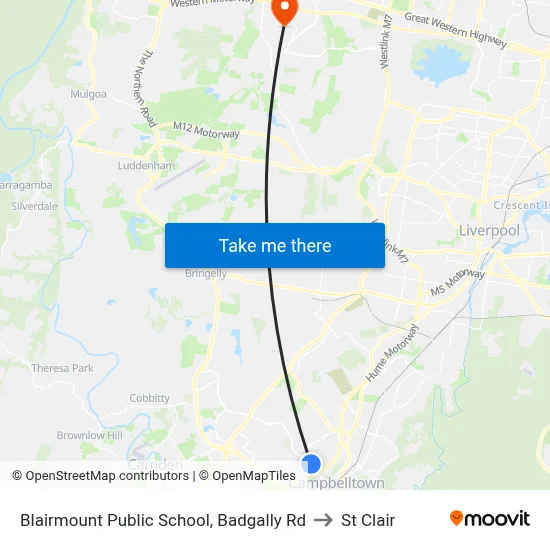 Blairmount Public School, Badgally Rd to St Clair map