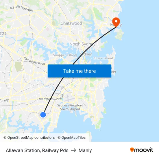 Allawah Station, Railway Pde to Manly map