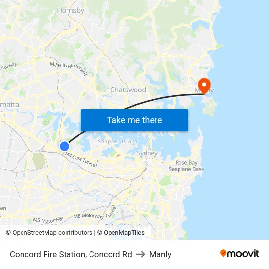 Concord Fire Station, Concord Rd to Manly map