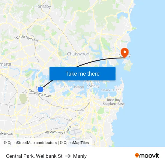Central Park, Wellbank St to Manly map