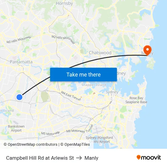 Campbell Hill Rd at Arlewis St to Manly map