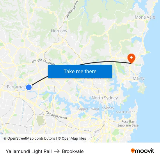Yallamundi Light Rail to Brookvale map