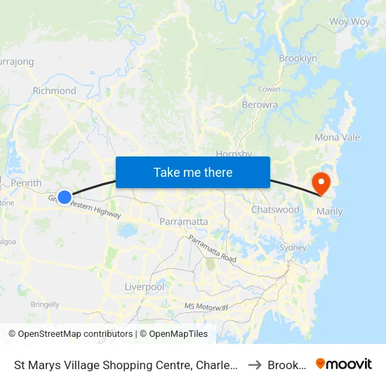 St Marys Village Shopping Centre, Charles Hackett Dr to Brookvale map