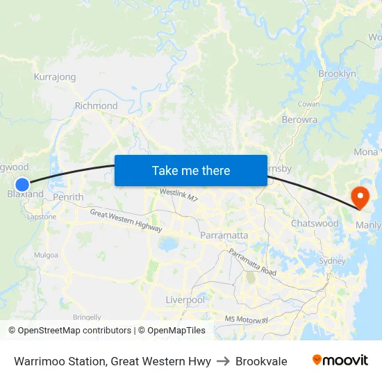 Warrimoo Station, Great Western Hwy to Brookvale map