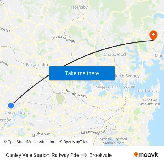Canley Vale Station, Railway Pde to Brookvale map