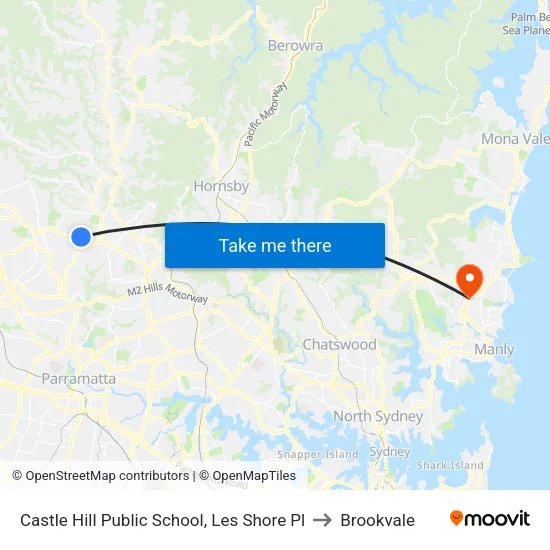 Castle Hill Public School, Les Shore Pl to Brookvale map
