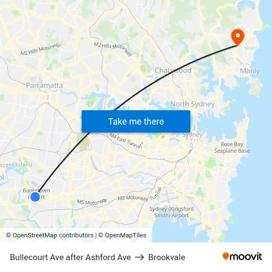 Bullecourt Ave after Ashford Ave to Brookvale map