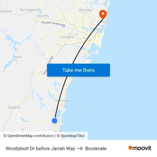 Woollybutt Dr before Jarrah Way to Brookvale map