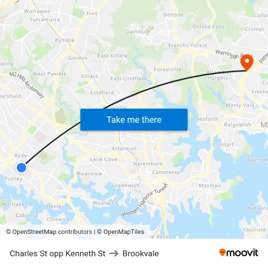 Charles St opp Kenneth St to Brookvale map