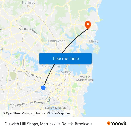 Dulwich Hill Shops, Marrickville Rd to Brookvale map