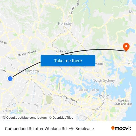 Cumberland Rd after Whalans Rd to Brookvale map