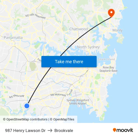 987 Henry Lawson Dr to Brookvale map