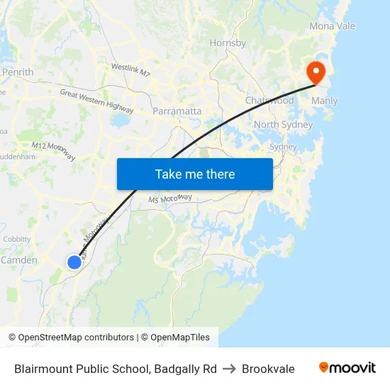 Blairmount Public School, Badgally Rd to Brookvale map