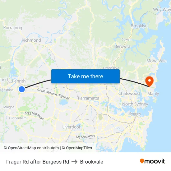 Fragar Rd after Burgess Rd to Brookvale map