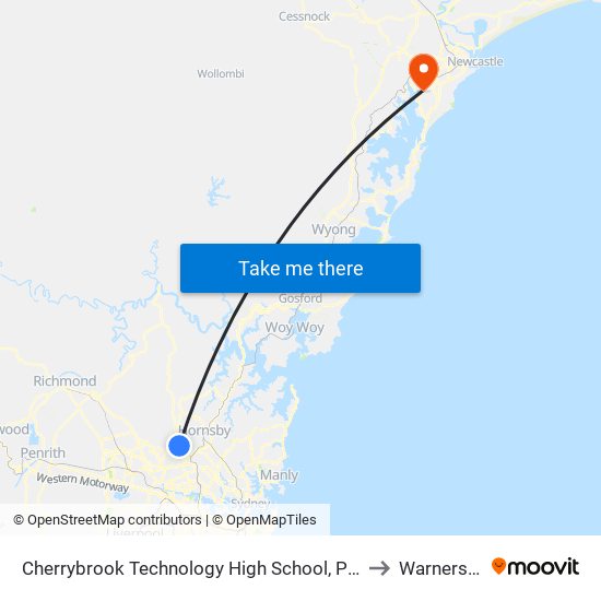 Cherrybrook Technology High School, Purchase Rd to Warners Bay map