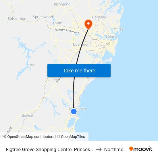 Figtree Grove Shopping Centre, Princes Hwy to Northmead map