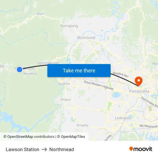 Lawson Station to Northmead map