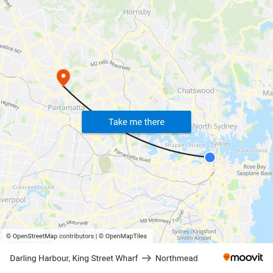Darling Harbour, King Street Wharf to Northmead map