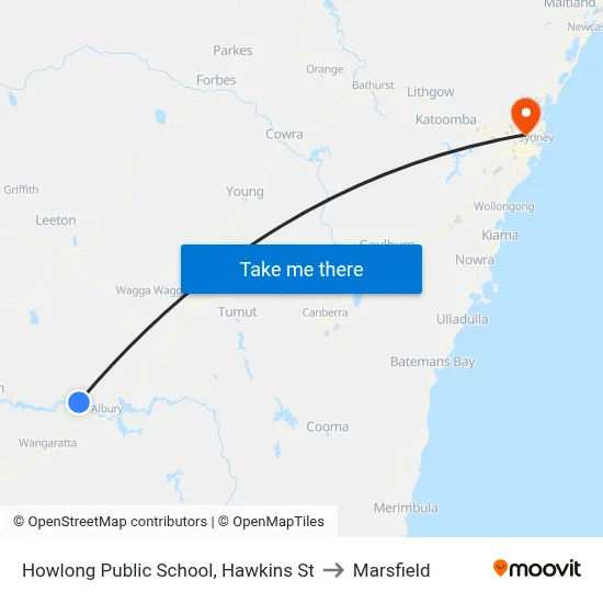 Howlong Public School, Hawkins St to Marsfield map