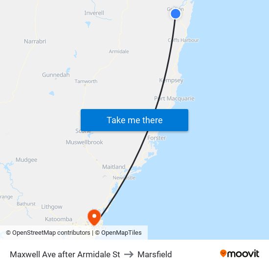 Maxwell Ave after Armidale St to Marsfield map