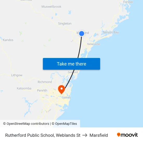 Rutherford Public School, Weblands St to Marsfield map