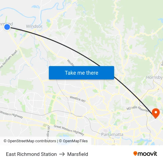 East Richmond Station to Marsfield map
