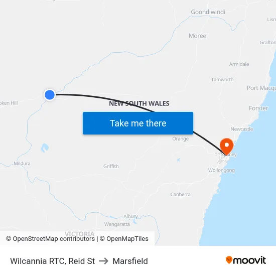 Wilcannia RTC, Reid St to Marsfield map