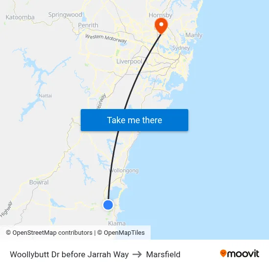 Woollybutt Dr before Jarrah Way to Marsfield map