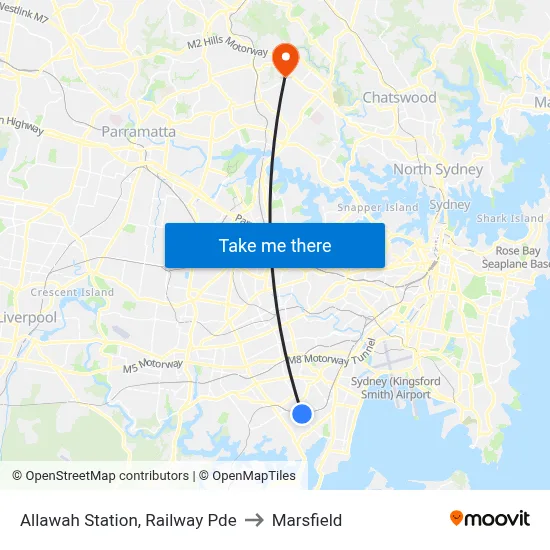Allawah Station, Railway Pde to Marsfield map