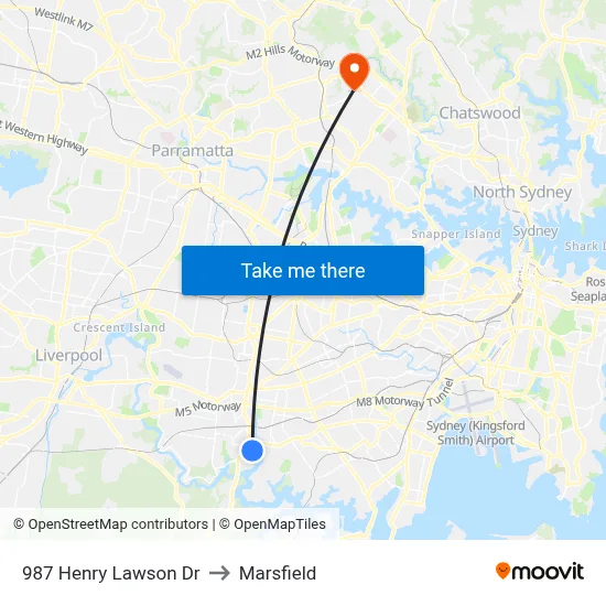987 Henry Lawson Dr to Marsfield map