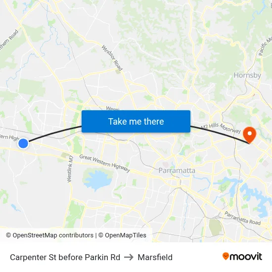 Carpenter St before Parkin Rd to Marsfield map