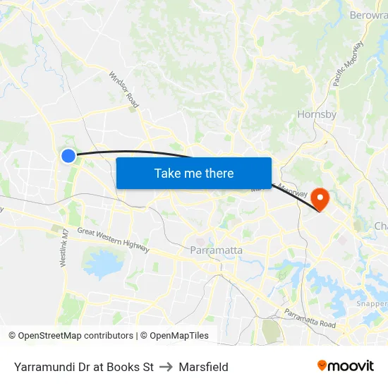Yarramundi Dr at Books St to Marsfield map