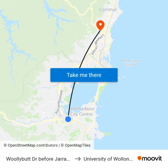 Woollybutt Dr before Jarrah Way to University of Wollongong map