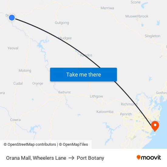 Orana Mall, Wheelers Lane to Port Botany map