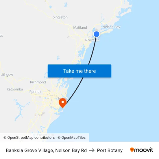 Banksia Grove Village, Nelson Bay Rd to Port Botany map