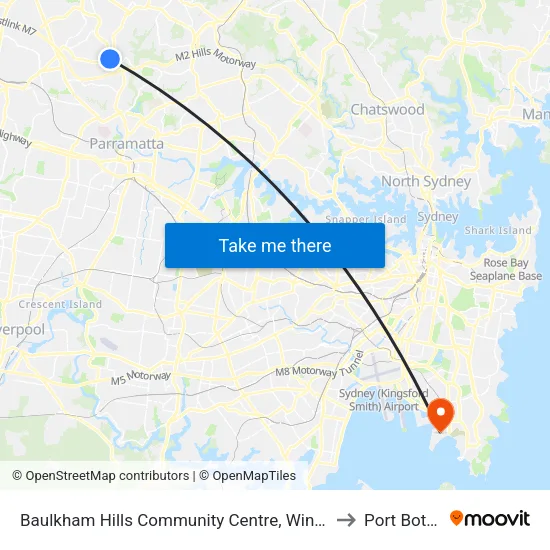 Baulkham Hills Community Centre, Windsor Rd to Port Botany map