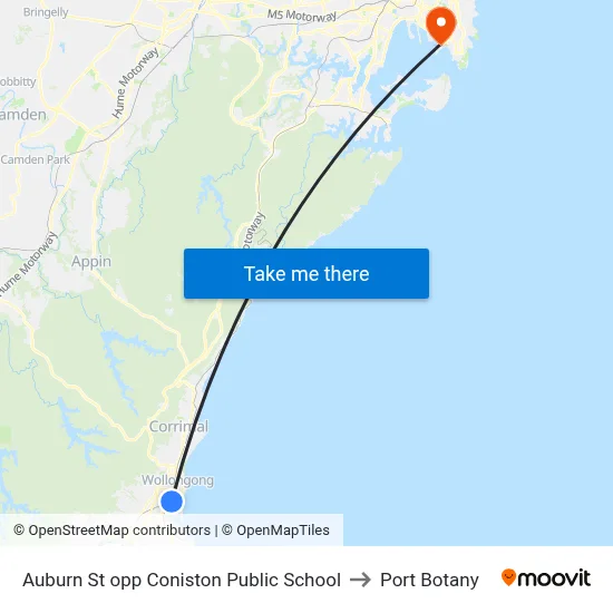 Auburn St opp Coniston Public School to Port Botany map