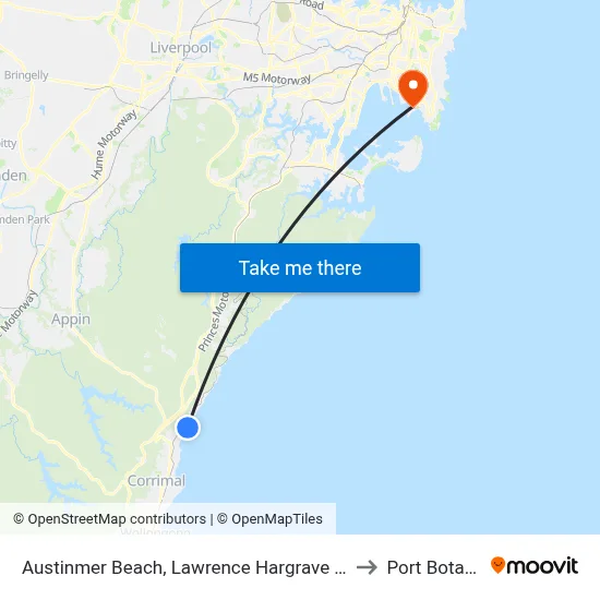 Austinmer Beach, Lawrence Hargrave Dr to Port Botany map