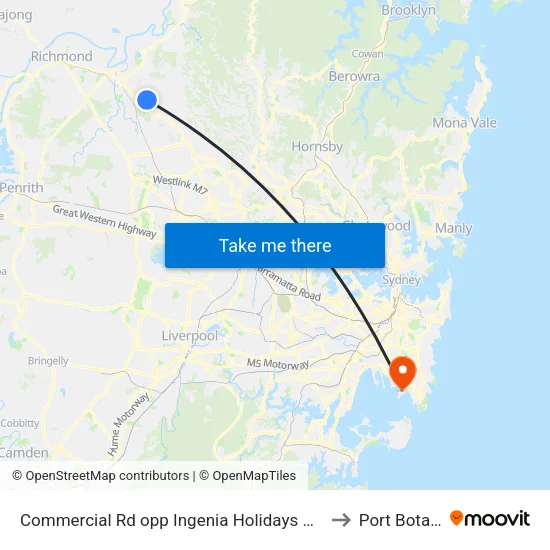 Commercial Rd opp Ingenia Holidays Avina to Port Botany map