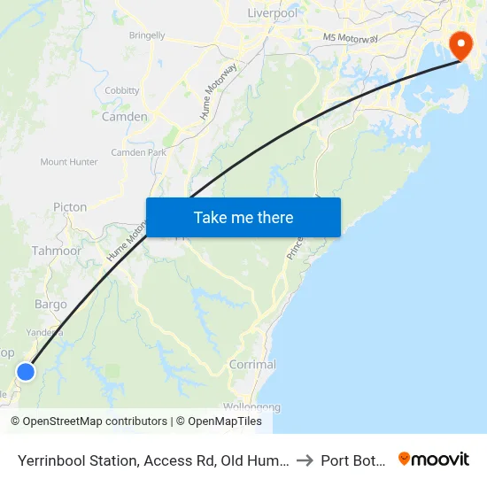 Yerrinbool Station, Access Rd, Old Hume Hwy to Port Botany map