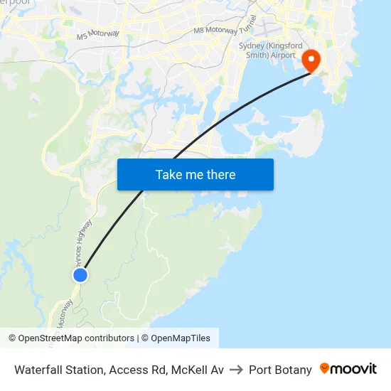 Waterfall Station, Access Rd, McKell Av to Port Botany map