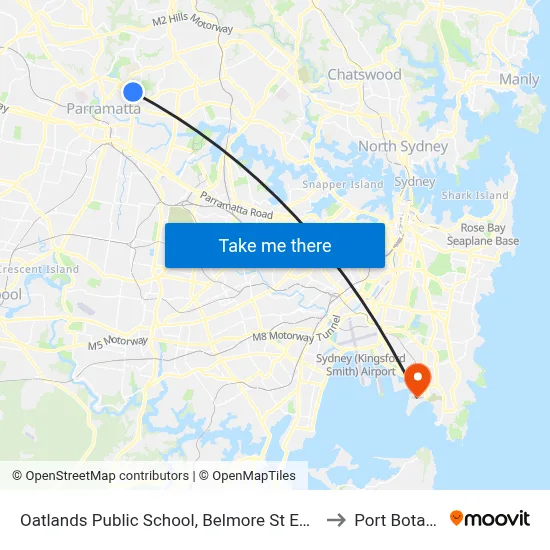 Oatlands Public School, Belmore St East to Port Botany map