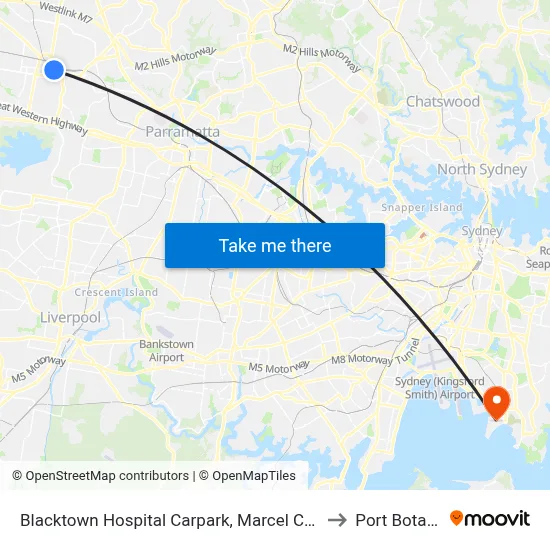 Blacktown Hospital Carpark, Marcel Cres to Port Botany map