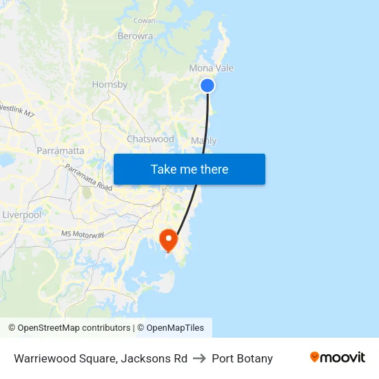 Warriewood Square, Jacksons Rd to Port Botany map