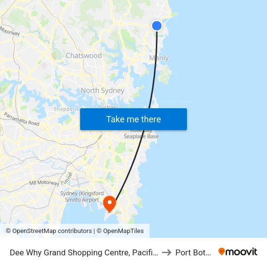 Dee Why Grand Shopping Centre, Pacific Pde to Port Botany map