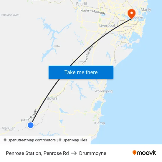 Penrose Station, Penrose Rd to Drummoyne map