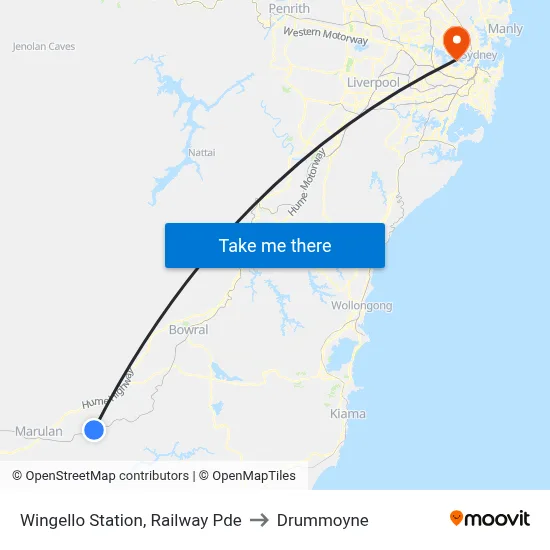 Wingello Station, Railway Pde to Drummoyne map