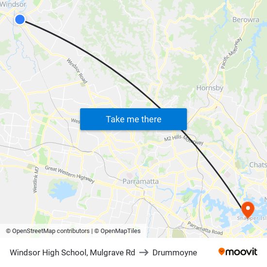 Windsor High School, Mulgrave Rd to Drummoyne map